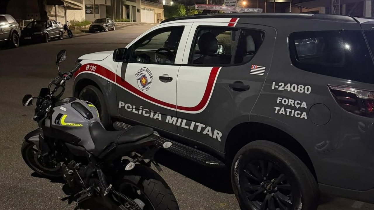 Imagem de Força Tática da PM prende suspeito com Yamaha MT-07 adulterada em São João da Boa Vista