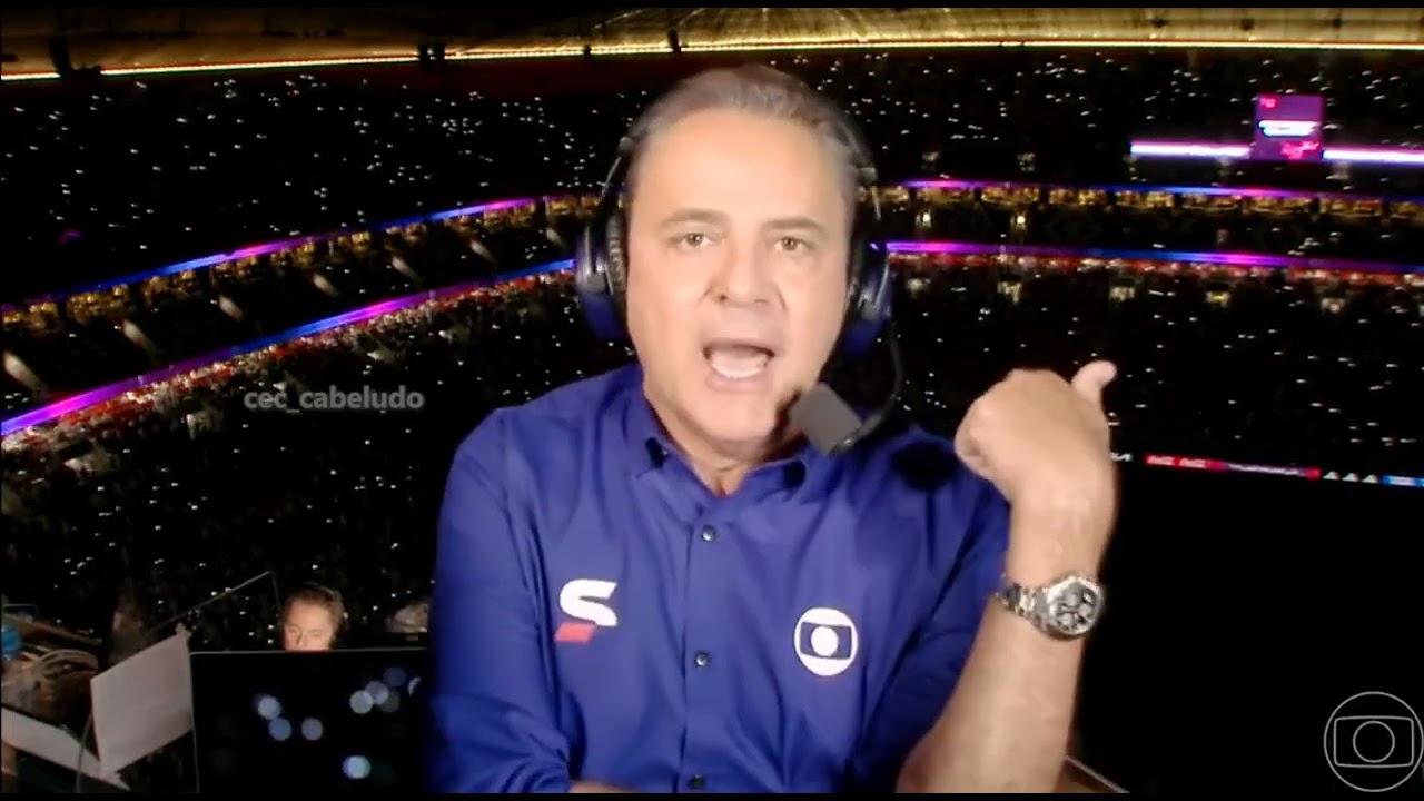 Imagem de Narrador da Globo, Luis Roberto, se afasta em licença médica, não irá à Copa do Mundo e recebe apoio de fãs sanjoanenses