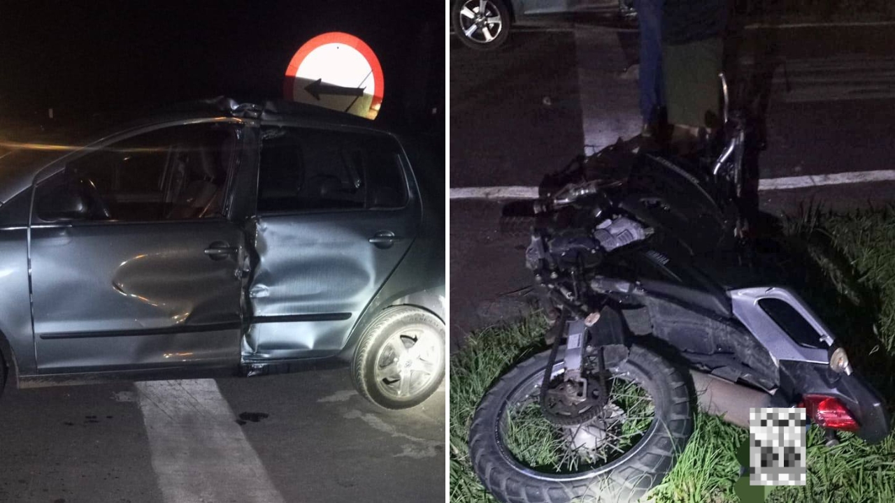 Imagem de Acidente entre carro e motocicleta deixa feridos na SP-344 em São João da Boa Vista