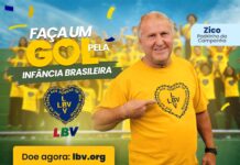 Zico entra em campo com a LBV em campanha pela infância brasileira